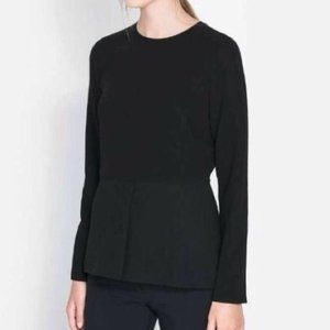 Zara Peplum Long Sleeve Blouse